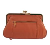 Oakridge Leather Portamonete da donna con doppia chiusura con spazio per carte di credito, Terracotta., Taglia unica, Borsa con chiusura