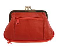 Oakridge Leather Portamonete da donna con doppia chiusura, Corallo, Borsa con chiusura