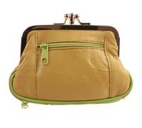 Oakridge Leather Portamonete da donna con doppia chiusura, Lime, Borsa con chiusura