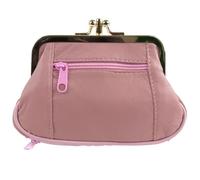 Oakridge Leather Portamonete da donna con doppia chiusura, Rosa (dusky pink), Borsa con chiusura