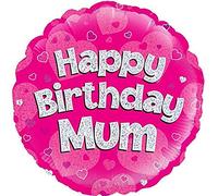 Oaktree 18" Happy Birthday Mum Pink Holographic