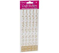 Oaktree Crafts Eleganza - Set di numeri stilizzati, numero oro 65, 16,5 x 7,6 x 0,2 cm