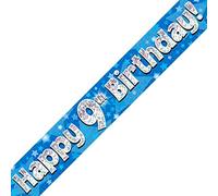 Oaktree Ltd Banner Happy 9th Birthday, Lamina, Blu, 270 x 12 x 0.1 cm