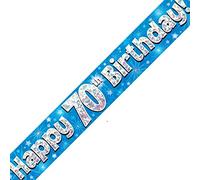 Oaktree Ltd Striscione per 70° Compleanno, Lamina, Blu, 270 x 12 x 0.1 cm