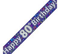 Oaktree Ltd Striscione per 80° Compleanno, Lamina, Marina Militare, 270 x 12 x 0.1 cm