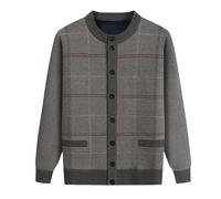 OAKVERVE Autunno Inverno Pile Foderato Caldo Pulsante Frontale Uomo Spessa, 8816 come Mostra, M