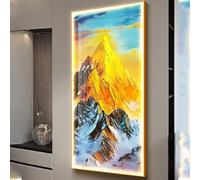 OAKVYNE Decorazione Murale 3D Con Luci A Led - Dipinto Decorazione Murale Artistica 3D, Scultura Da Parete A Led Illuminata Per Interni, Alimentazione A Presa(B,60 * 120cm/23.6 * 47in)