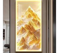OAKVYNE Decorazione Murale 3D Con Luci A Led - Dipinto Decorazione Murale Artistica 3D, Scultura Da Parete A Led Illuminata Per Interni, Alimentazione A Presa(E,40 * 80cm/15.7 * 31.5in)