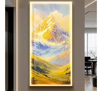 OAKVYNE Decorazione Murale 3D Con Luci A Led - Dipinto Decorazione Murale Artistica 3D, Scultura Da Parete A Led Illuminata Per Interni, Alimentazione A Presa(D,60 * 120cm/23.6 * 47in)