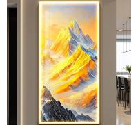 OAKVYNE Decorazione Murale 3D Con Luci A Led - Dipinto Decorazione Murale Artistica 3D, Scultura Da Parete A Led Illuminata Per Interni, Alimentazione A Presa(C,60 * 120cm/23.6 * 47in)