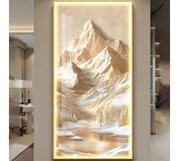 OAKVYNE Decorazione Murale 3D Con Luci A Led - Dipinto Decorazione Murale Artistica 3D, Scultura Da Parete A Led Illuminata Per Interni, Alimentazione A Presa(F,60 * 120cm/23.6 * 47in)