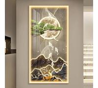 OAKVYNE Decorazione Murale 3D Con Luci A Led - Scultura Da Parete A Led Paesaggio Con Alimentazione A Presa, Per Soggiorno, Camera Da Letto E Ingresso(A,50 * 100cm/19.68 * 39.37in)