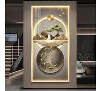 OAKVYNE Decorazione Murale 3D Con Luci A Led - Scultura Da Parete A Led Paesaggio Con Alimentazione A Presa, Per Soggiorno, Camera Da Letto E Ingresso(D,50 * 100cm/19.68 * 39.37in)