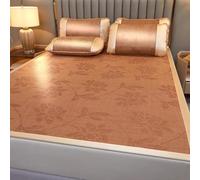 OAKVYNE Materasso Di Raffreddamento Naturale In Bambù, Estive Stuoia Bambù Rattan, Stuoie Per Dormire Estive Pieghevole E Traspirante, Tappetino In Rattan Biancheria(E,150 cm x 200 cm/59.1x78.7 in)