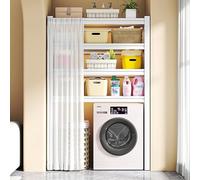 OAKVYNE Ripiano Per Lavatrice A Tamburo, Ripiani Per Lavanderia, Ripiani Regolabili In Metallo Per Carichi Pesanti, Rastrelliera Per Lavatrice Per Organizzazione E Stoccaggio(4layer-60cm)