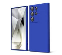 oakxco Custodia in Silicone per Samsung Galaxy S24 Ultra, Sottile e Sottile, in Morbido Gel di Gomma TPU, Semplice e Protettiva,Opaco a Tinta Unita, Blu Klein