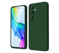 oakxco Custodia in Silicone per Samsung Galaxy S25, Sottile e Sottile, in Morbido Gel di Gomma TPU, Semplice e Protettiva,Opaco a Tinta Unita, Verde Scuro