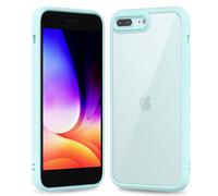 oakxco Custodia sottile e trasparente trasparente per iPhone 8 Plus/7 Plus, guscio rigido ibrido trasparente in plastica e morbida gomma di silicone, protezione acrilica non gialla, custodia leggera