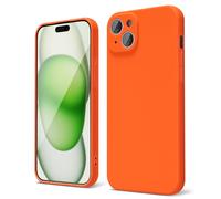 oakxco per iPhone 15 Plus Custodia per telefono in silicone liquido Neon Bright Tinta unita Sottile Morbida Gomma Gel TPU Opaco Semplice Cover pe