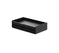 Oakywood - Grande Cassetto Modulare - Organizzatore per Scrivania in Legno Massiccio con Cassetti - per Riporre Documenti e Accessori - Ideale per l'Ufficio di Casa - Nero - Duello
