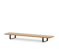 Oakywood Supporto per PC a doppio schermo - Supporto per schermo in legno - Scrivania con supporto per monitor - Fatto a mano nell'UE - 100 kg - 105x23 cm - 100% impiallacciatura di quercia