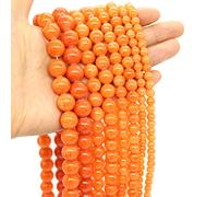 Oameusa 12mm arancione nuvola giada pietra preziosa naturale sciolta pietre di agata perline per braccialetti fai da te collana orecchino gioielli che fanno forniture circa 30-32Pcs 15 pollici/filo