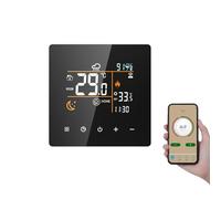 Oamger Termostato wifi a Batteria, Termostato Caldaia a Gas, Cronotermostato wifi per Ambiente Programmabile, Controllato da Tuya o Smart Life, Compatibile con Alexa e Google Home, LCD (Nero)