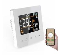 Oamger Termostato wifi a Batteria, Termostato Caldaia a Gas, Cronotermostato wifi per Ambiente Programmabile, Controllato da Tuya o Smart Life, Compatibile con Alexa e Google Home, LCD (Bianco)