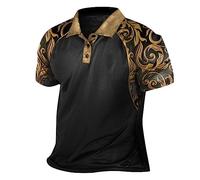 Oanviso Polo da Uomo Maglietta Stampa Retro T-Shirt Estate Polo Shirt Collo a Bottone Camicia a Maniche Corte Polos Tattica Militare Slim Fit Maglietta Golf Sportiva Traspirante Polos B 21 3XL