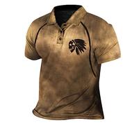 Oanviso Polo da Uomo Maglietta Stampa Retro T-Shirt Estate Polo Shirt Collo a Bottone Camicia a Maniche Corte Polos Tattica Militare Slim Fit Maglietta Golf Sportiva Traspirante Polos B 16 3XL