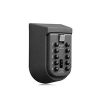 OAOAO Key Lock Box, Wall Mounted, Outdoor, 10 Digit Push Button Code, Resettable, Black, 10.5 X 6.5 X 5.5 Cm, 1 Pc