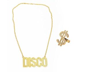 OAOSDH 1 Collana E 1 Anello, Gioielli Hip Hop, Gioielli di personalità Elei, Accessori per Abbigliamento, Gioielli in Metallo Vintage.