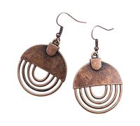 OAOSDH 1 Paio di Orecchini Rotondi Boho in Acciaio Inossidabile Lucido, Design Retrò e Moderno, Adatti a Vari Occasioni