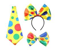OAOSDH 1 Papillon, 1 Cravatta E 1 Fascia per Prua, Accessori per Costumi da Clown, Accessori Creativi E Divertenti, Accessori per La Travestimento per Feste.
