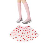 OAOSDH 1 Pezzo di Gonna A Maglie d'Amore E 1 Paio di Calzini A Maglie d'Amore, Gonna Elastica di Tulle, Accessori per Abbigliamento per Feste, Gonna A Maglie Carina.