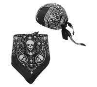 OAOSDH 1 Sciarpa Stampata Da Cranio E 1 Cappello, Sciarpa Quadrata Vintage, Elee Velo Personalizzato, Accessori Per Abbigliamento, Sciarpa Multifunzionale.