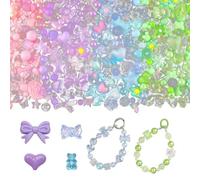OAOSDH 160G Perle Decorative Acriliche Colorate, Materiali per Gioielli Fai -da -Te, Accessori per Artigianato Fai -da -Te, Possono Fare Bracciali, Collane, Pendenti.