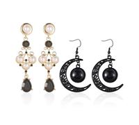 OAOSDH 2 Paia di Borchie Femminili, Borchie retrò, Bordi Semplici Personalizzati, Orecchini Elei, Adatti A Feste, Cocktail Party, Feste da Ballo.