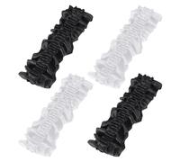 OAOSDH 2 Paia Di Bracciali Da Uomo Antiscivolo, Gemelli Per Camicia, Elastici E Comodi, Accessori Decorativi Per Abbigliamento Da Banchetto (Nero, Bianco).