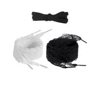OAOSDH 2 Paia Di Lacci Neri E 1 Paio Di Lacci Di Cotone, Lacci Semplici E Versatili, Lacci Delle Donne, Lacci Di Sicurezza Creativi E Alla Moda, Accessori Per Scarpe.