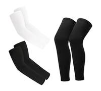 OAOSDH 2 Paia di Maniche Protettive per Le Braccia Sportive E 1 Paio di Coprigambe in Seta Ghiacciata, vestibilità Elastica, Traspirante E Confortevole, Protezione Solare, Pallavolo E Altri Sport.