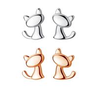 OAOSDH 2 Paia di Orecchini per Gatti, Forma di Gatto Carino, Commemorativo di Viaggio, Lucido E Resistente alla Corrosione, Orecchini per Le Vacanze.