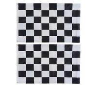 OAOSDH 2 Pezzi di Bandiere Controllate in Bianco E Nero, Bandiere da Corsa, Decorazioni per Feste da Corsa, Disposizione delle Scene, Bandiera di Poliestere.