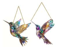 OAOSDH 2 Pezzi di Ciondoli per Uccelli Colorati, Pendenti per La Decorazione Domestica, Trappole per La Luce Creativa, Decorazioni da Giardino, Pendenti di Decorazione Acrilica.
