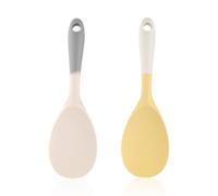 OAOSDH 2 Pezzi di Cucchiaio di Riso in Silicone, Cucchiaio di Riso Resistente Ad Alta Temperatura, Cucchiaio di Riso Resistente, Utensili da Cucina, Cucchiaio di Miscelazione, Accessori da Forno.