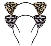 OAOSDH 2 Pezzi di Fascia per La Testa Dell'Orecchio Leopardo, Fascia per Le Orecchie del Gatto per Bambini Creative E alla Moda, Accessori per Abbigliamento Divertenti.