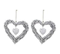 OAOSDH 2 Pezzi di Ornamenti Sospesi A Forma di Cuore, Ornamenti Appesi Artigianali, Ornamenti Sospesi in Tessuto Creativo, Decorazioni per La Casa, Ornamenti Appesi Semplici E Versatili.