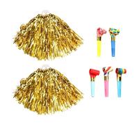 OAOSDH 2 Pezzi di Palle da Cheerleader E 5 Pezzi di Fischi di Cheerleader, Accessori per Cheerleader, Giochi Sportivi Che Tifano E Materiali Sportivi.