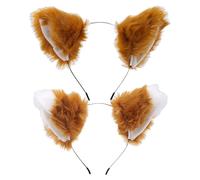 OAOSDH 2 Pezzi Fasce per Le Orecchie del Gatto, Fasce di Peluche Carine, Fasce per Le Cime dei Cartoni Animati, Accessori per Il Gioco di Ruolo, Accessori per Abbigliamento per Animali.