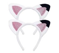 OAOSDH 2 Pezzi Fasce per Le Orecchie del Gatto, Fasce di Peluche, Fasce di Testa Carine, Accessori per Cosplay, Accessori per Abbigliamento per Feste.